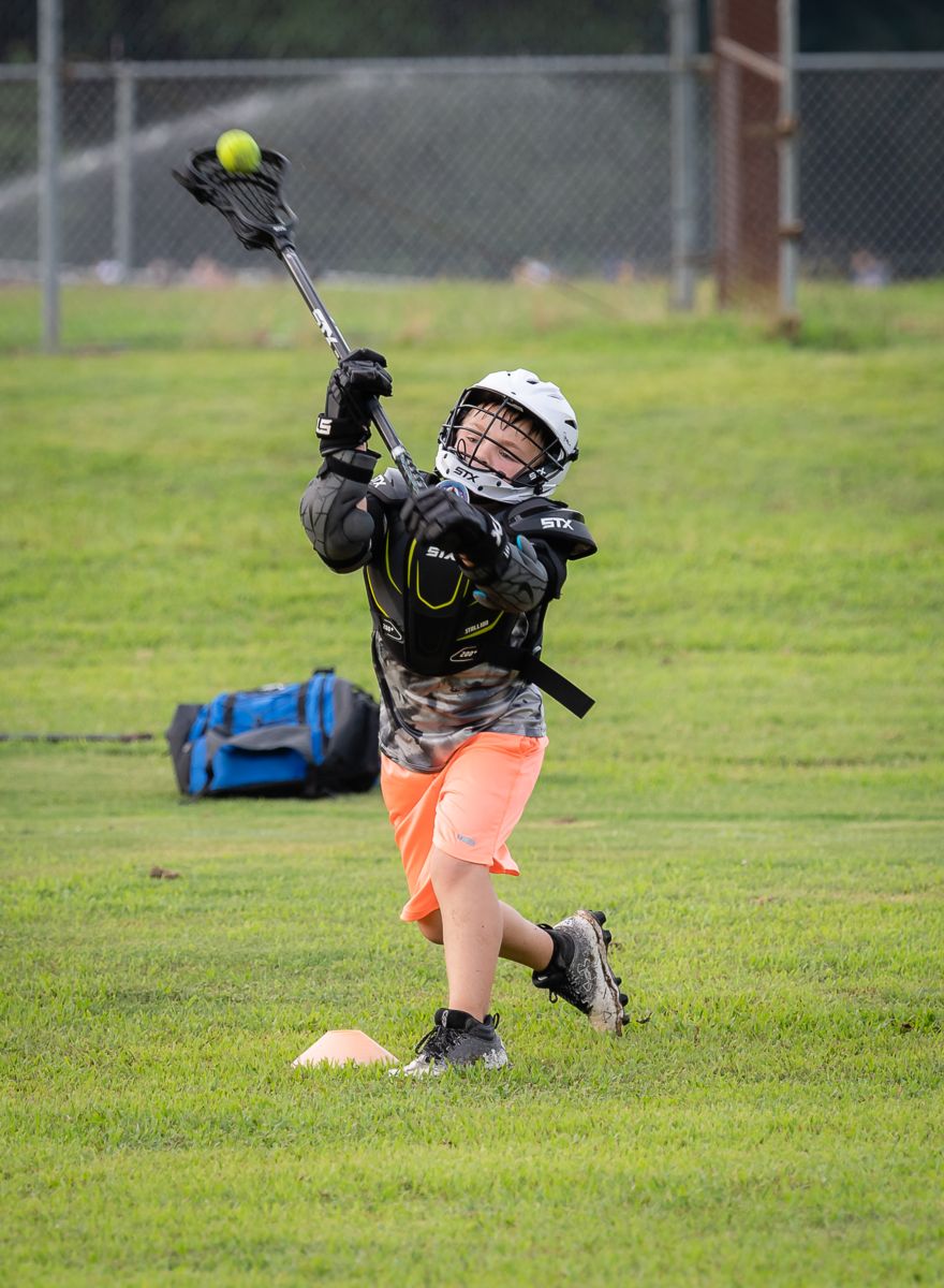 Lacrosse Player Throwing Ball